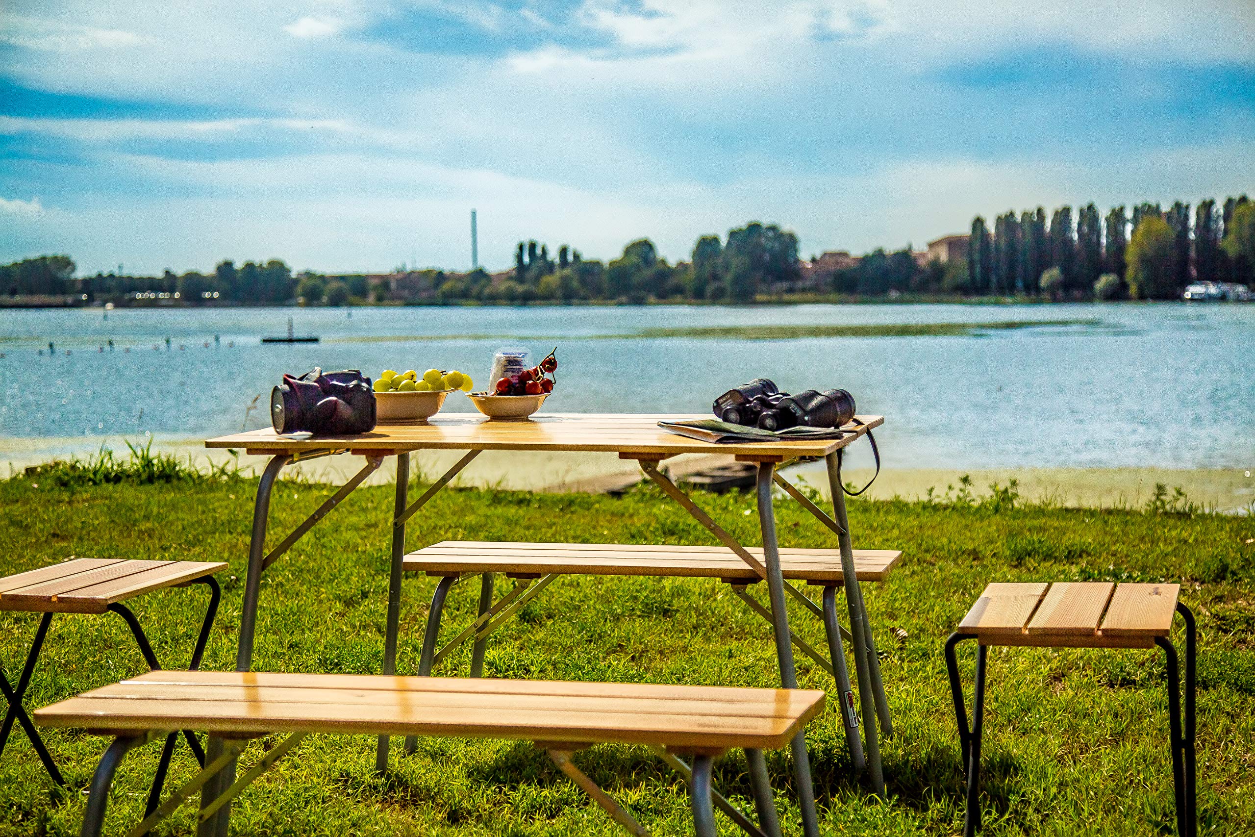 NATAL DESIGN×castelmerlino TABLE 120×60 CASTELMERLINO Folding bench 120 x 30 cm, H 42 cm : Amazon.nl